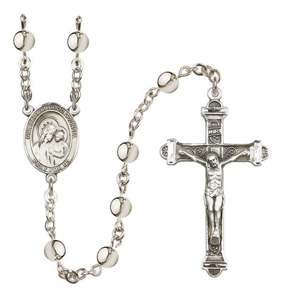 Our Lady of Good Counsel 6mm Silver-Plated Rosary, Bliss Manufacturing