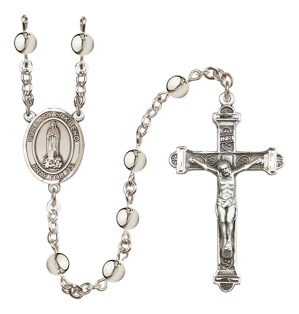 Our Lady of Kibeho 6mm Silver-Plated Rosary