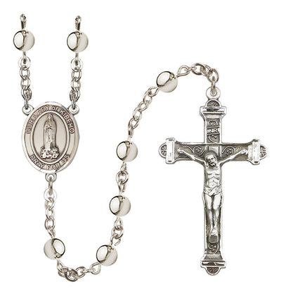 Our Lady of Kibeho 6mm Silver-Plated Rosary, Bliss Manufacturing