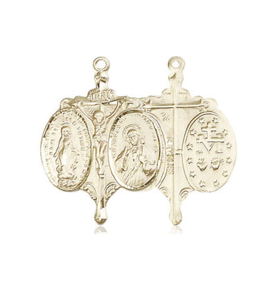 Catholic Novena 14kt Gold Medal Pendant Jewelry, Bliss Manufacturing