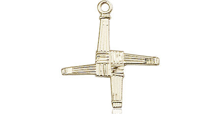 Bliss Sterling Silver Irish St Brigid Cross Medal Necklace