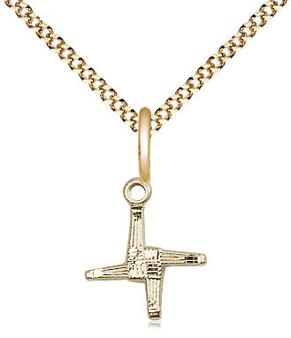 Bliss Small Sterling Silver Irish St Brigid Cross Medal Necklace - More Options