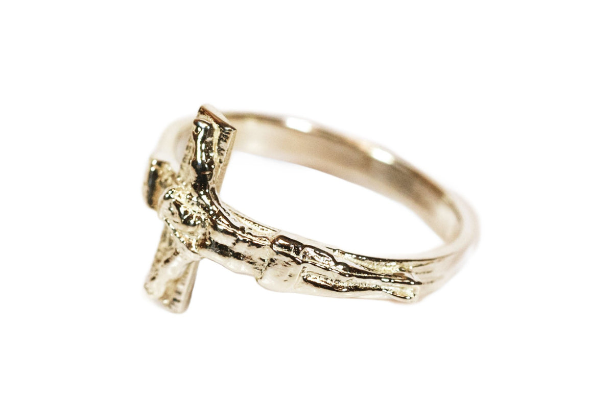 14kt Gold Crucifix Ring