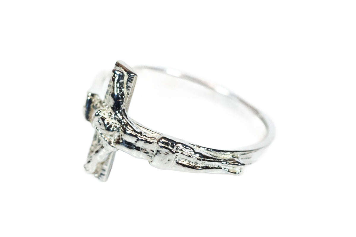 Sterling Silver Crucifix Ring