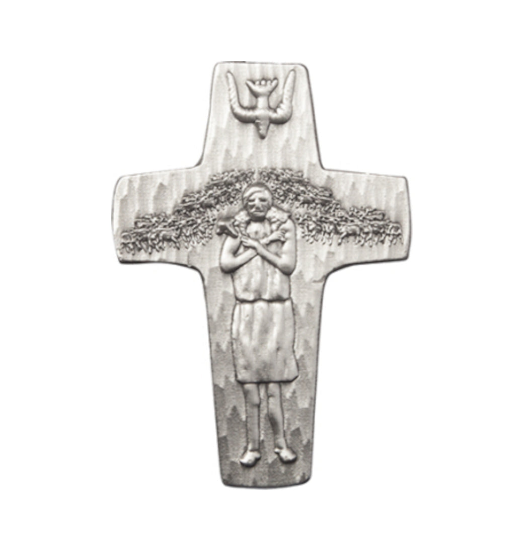 bliss pope francis cross pewter auto visor clip