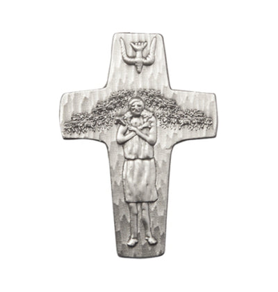 Pope Francis Cross Pewter Auto Visor Clip, Bliss Manufacturing