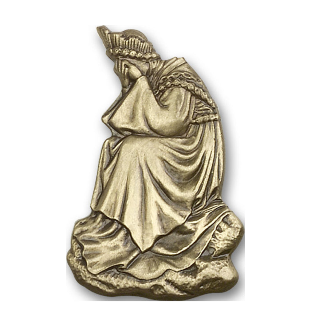 bliss our lady of la salette patron saint gold auto visor clip