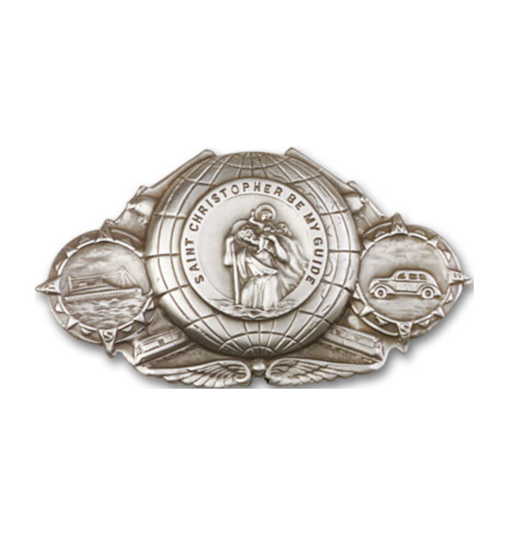 bliss world sea and land st christopher pewter auto visor clip