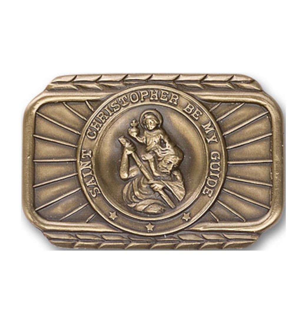 bliss st christopher gold auto visor clip