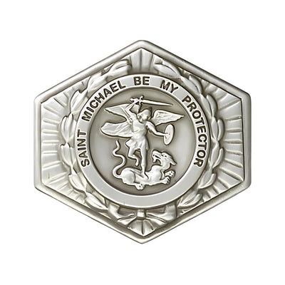 St. Michael The Archangel Pewter Auto Visor Clip, Made in USA, Bliss Manufacturing