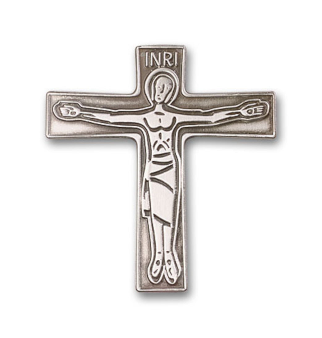 bliss catholic cursillo crucifix pewter auto visor clip