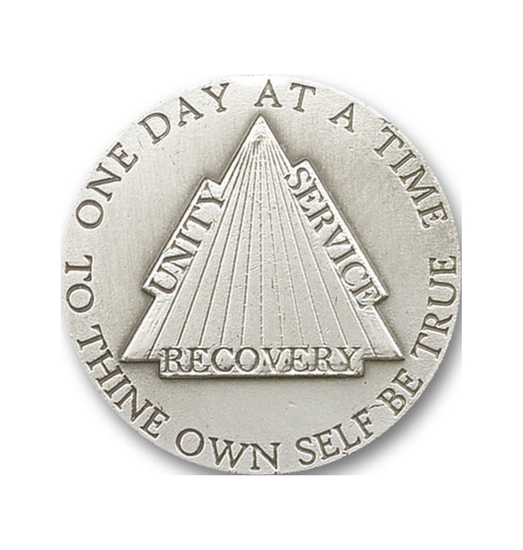 bliss recovery one day at a time pewter auto visor clip