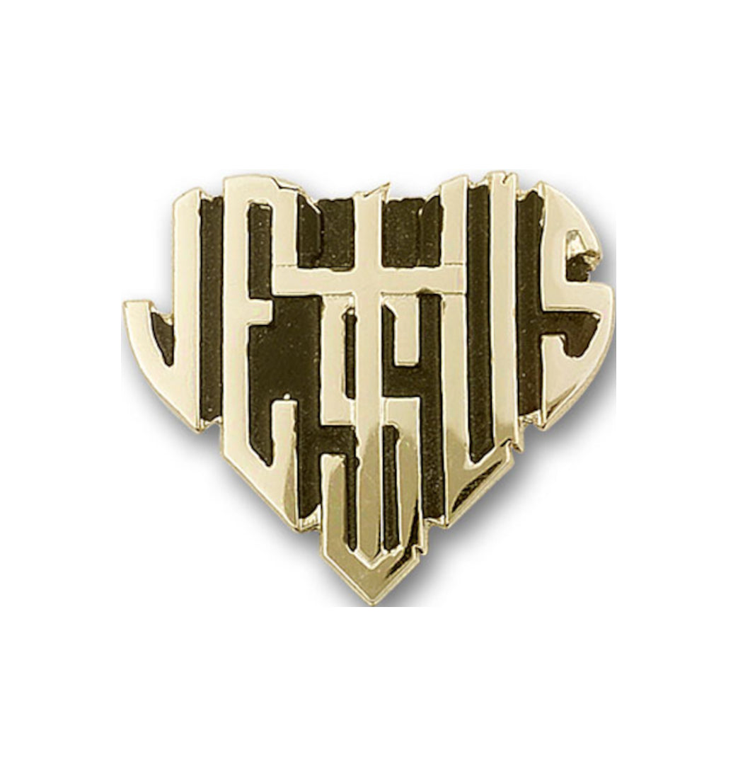 bliss jesus heart gold auto visor clip