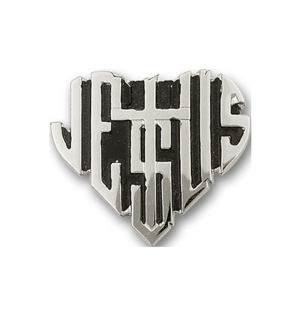 bliss jesus heart pewter auto visor clip