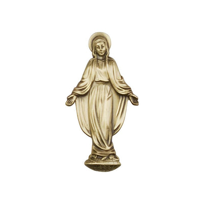 Miraculous Medal Figure Gold Oxide Auto Visor Clip, Made In Usa, Bliss Manufacturing
