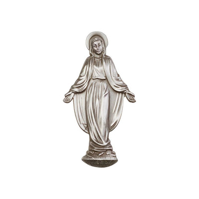 Miraculous Medal Figure Pewter Auto Visor Clip, Made In Usa, Bliss Manufacturing
