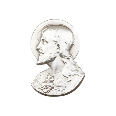 Sacred Heart Of Jesus Pewter Auto Visor Clip, Made In Usa, Bliss Manufacturing