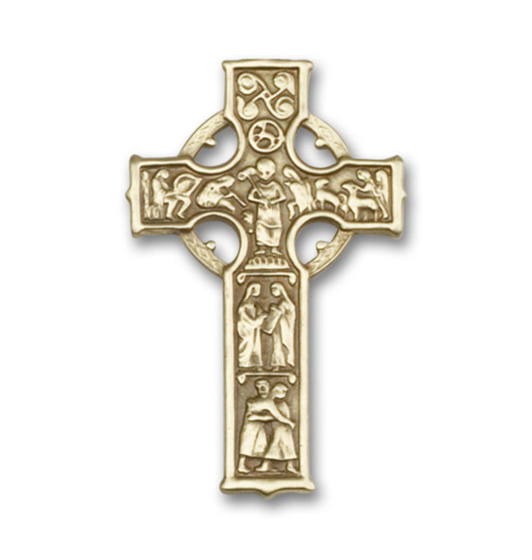 bliss irish celtic cross gold auto visor clip