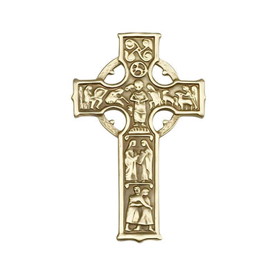 Irish Celtic Cross Gold Oxide Auto Visor Clip, Made In Usa, Bliss Manufacturing