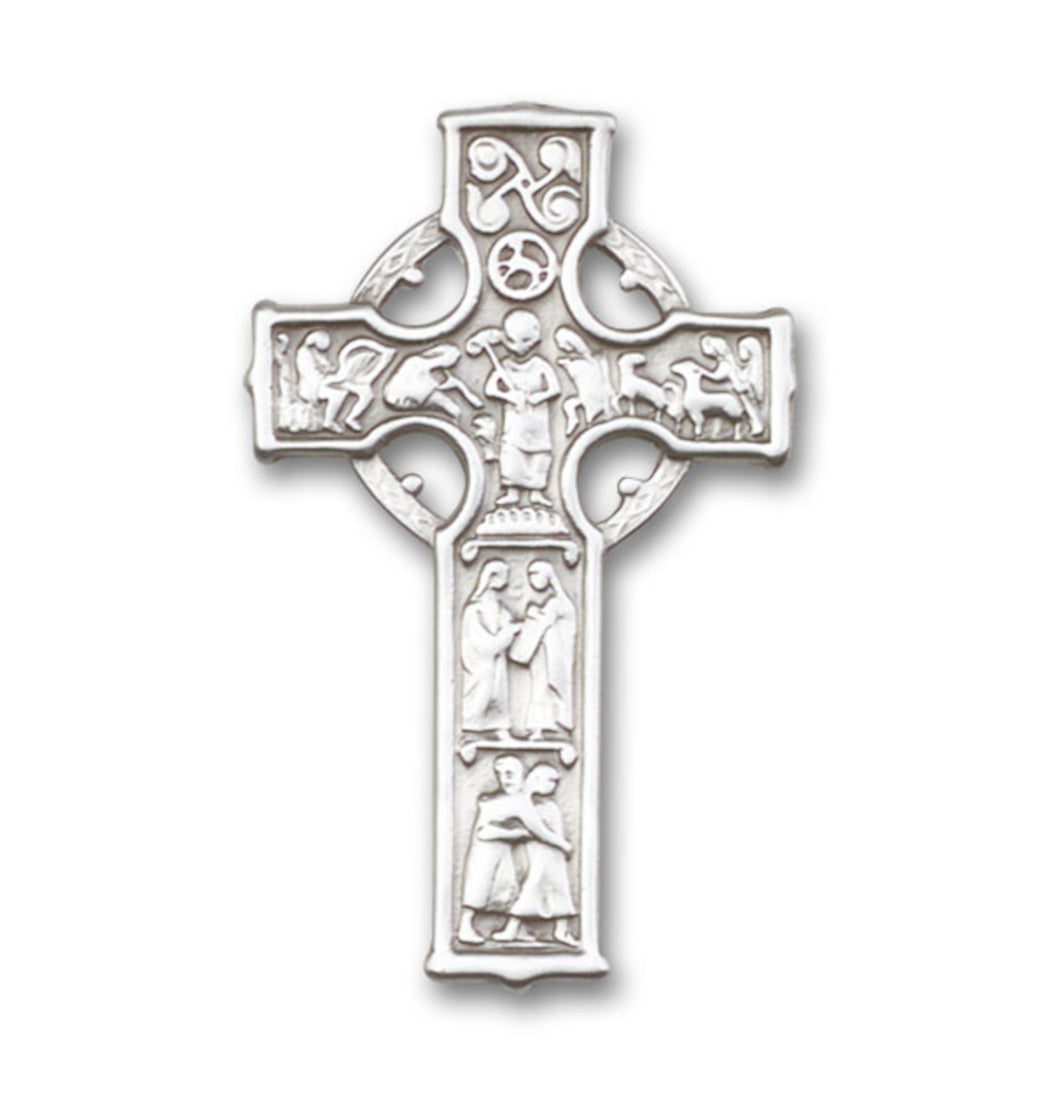 bliss irish celtic cross pewter auto visor clip