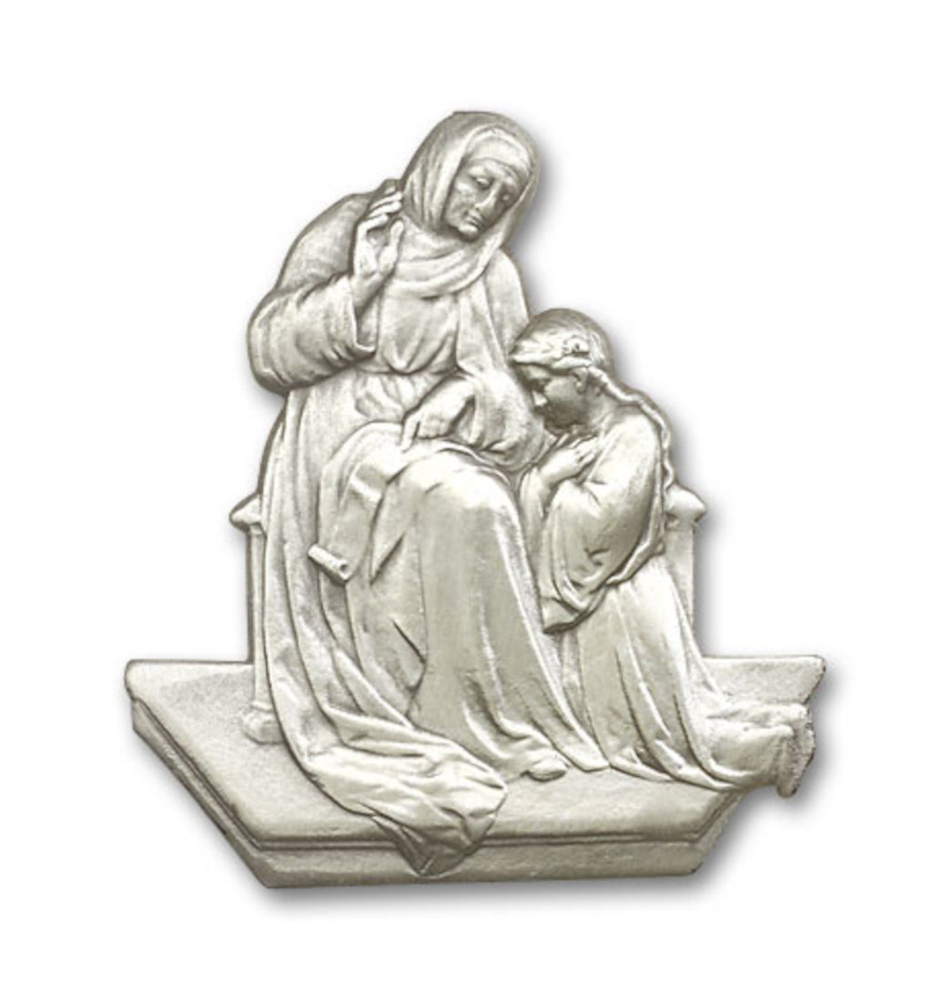 bliss st ann and mary pewter auto visor clip