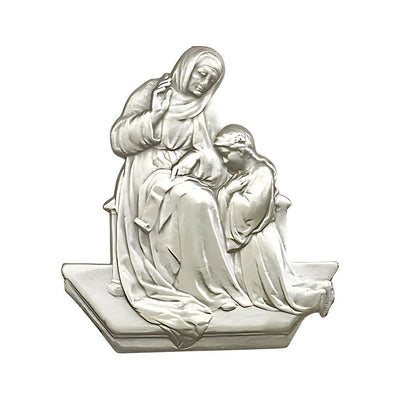 St. Ann And Mary Pewter Auto Visor Clip, Made In Usa, Bliss Manufacturing