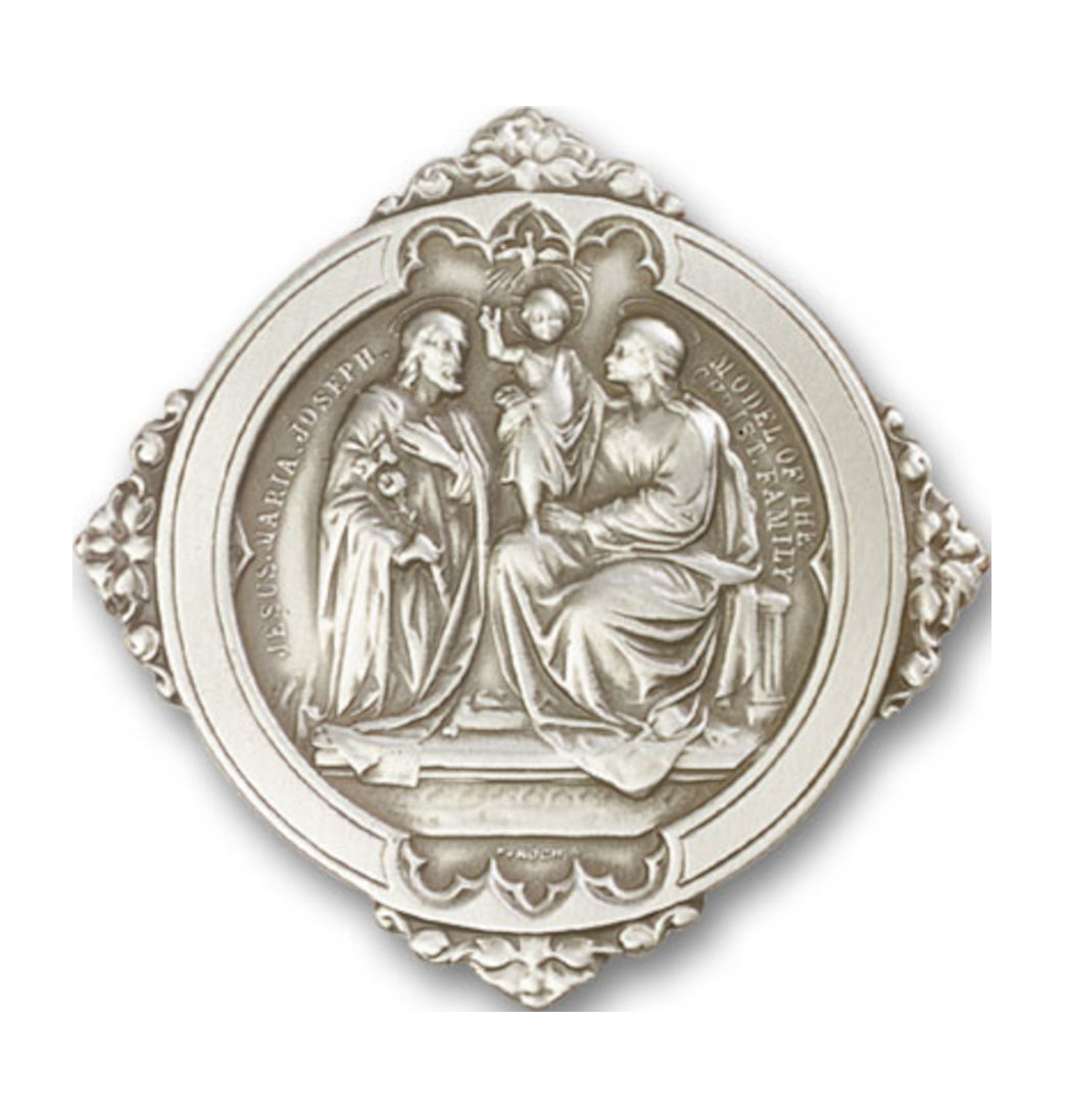 bliss holy family pewter auto visor clip