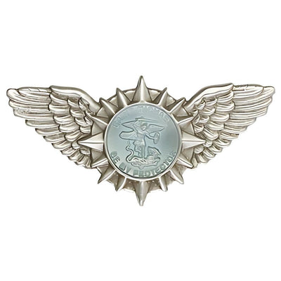 Blue Epoxy St. Michael Wings Pewter Auto Visor Clip, Made in USA, Bliss Manufacturing