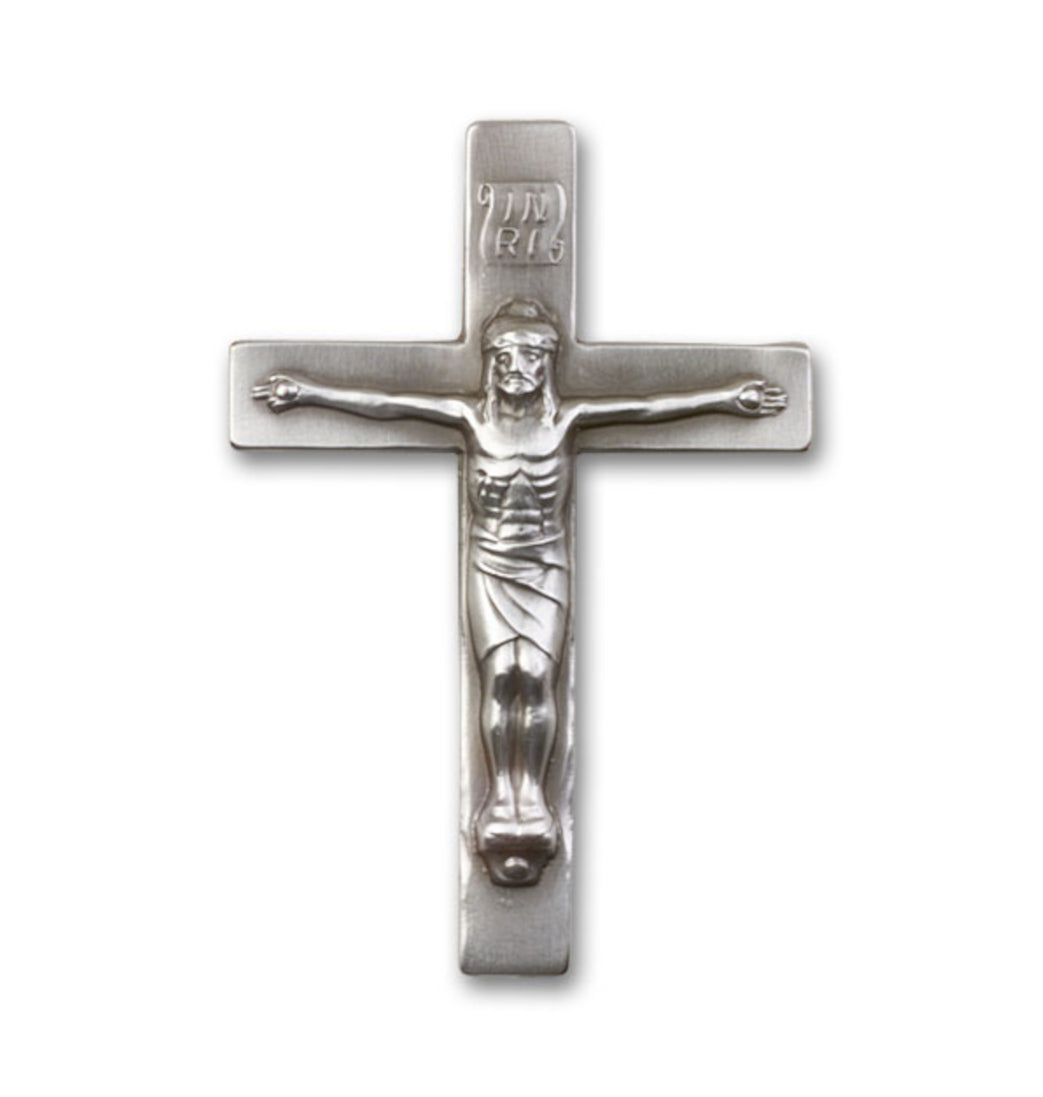 bliss inri crucifix pewter auto visor clip