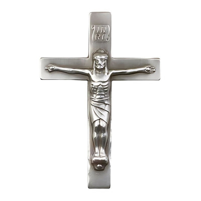 Christian Inri Crucifix Pewter Auto Visor Clip, Made In Usa, Bliss Manufacturing