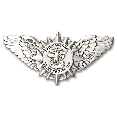St. Christopher Wings Pewter Auto Visor Clip, Made in USA, Bliss Manufacturing