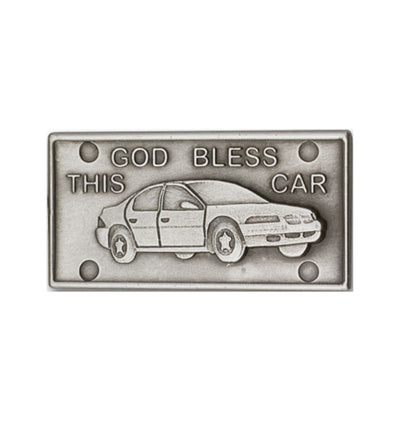 God Bless This Car Pewter Auto Visor Clip, Bliss Manufacturing