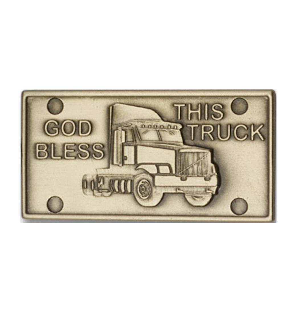 bliss god bless this truck gold auto visor clip