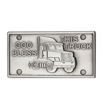 God Bless This Truck Pewter Auto Visor Clip, Bliss Manufacturing