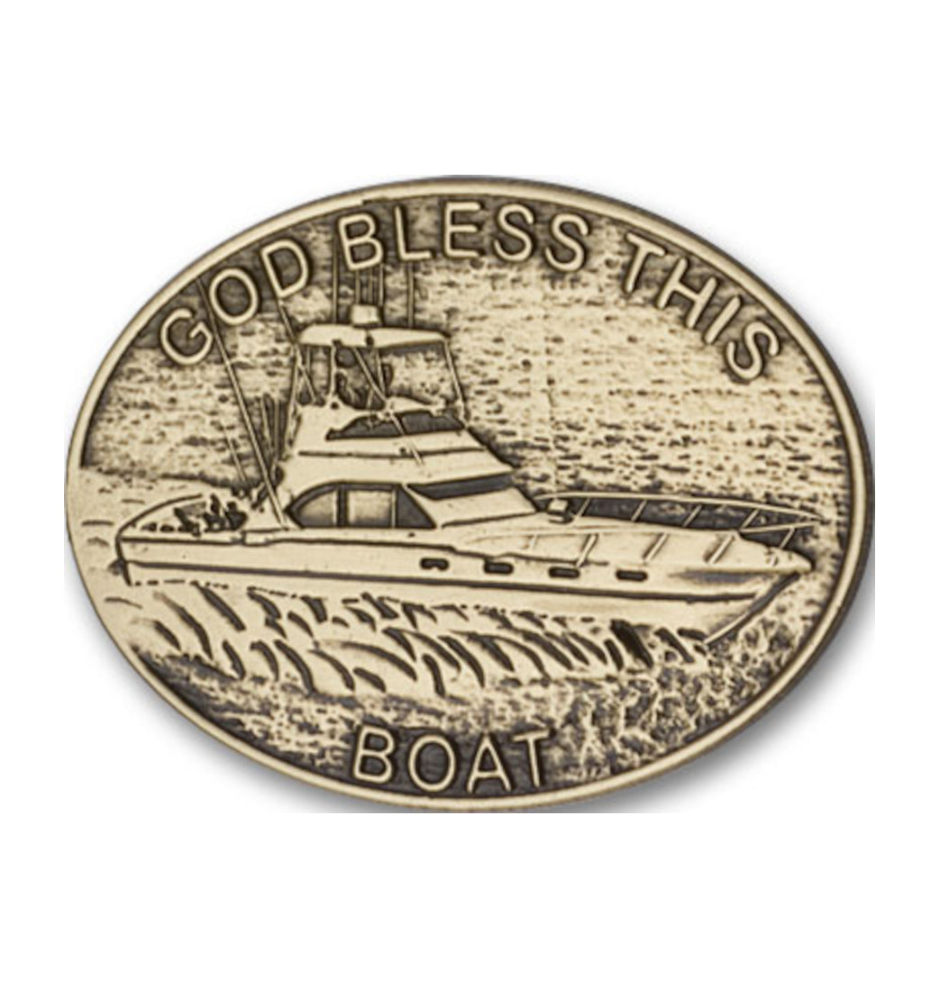 bliss god bless this boat gold auto visor clip