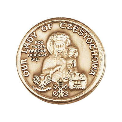 Our Lady Of Czestochowa Gold Auto Visor Clip, Bliss Manufacturing