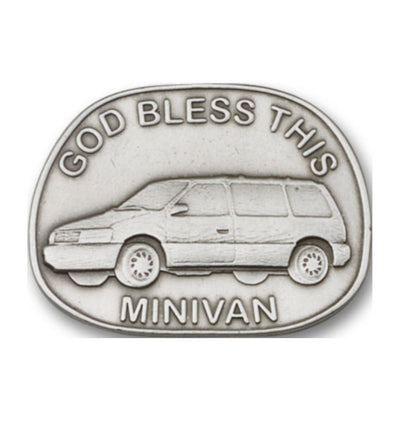 God Bless This Mini-Van Pewter Auto Visor Clip, Bliss Manufacturing