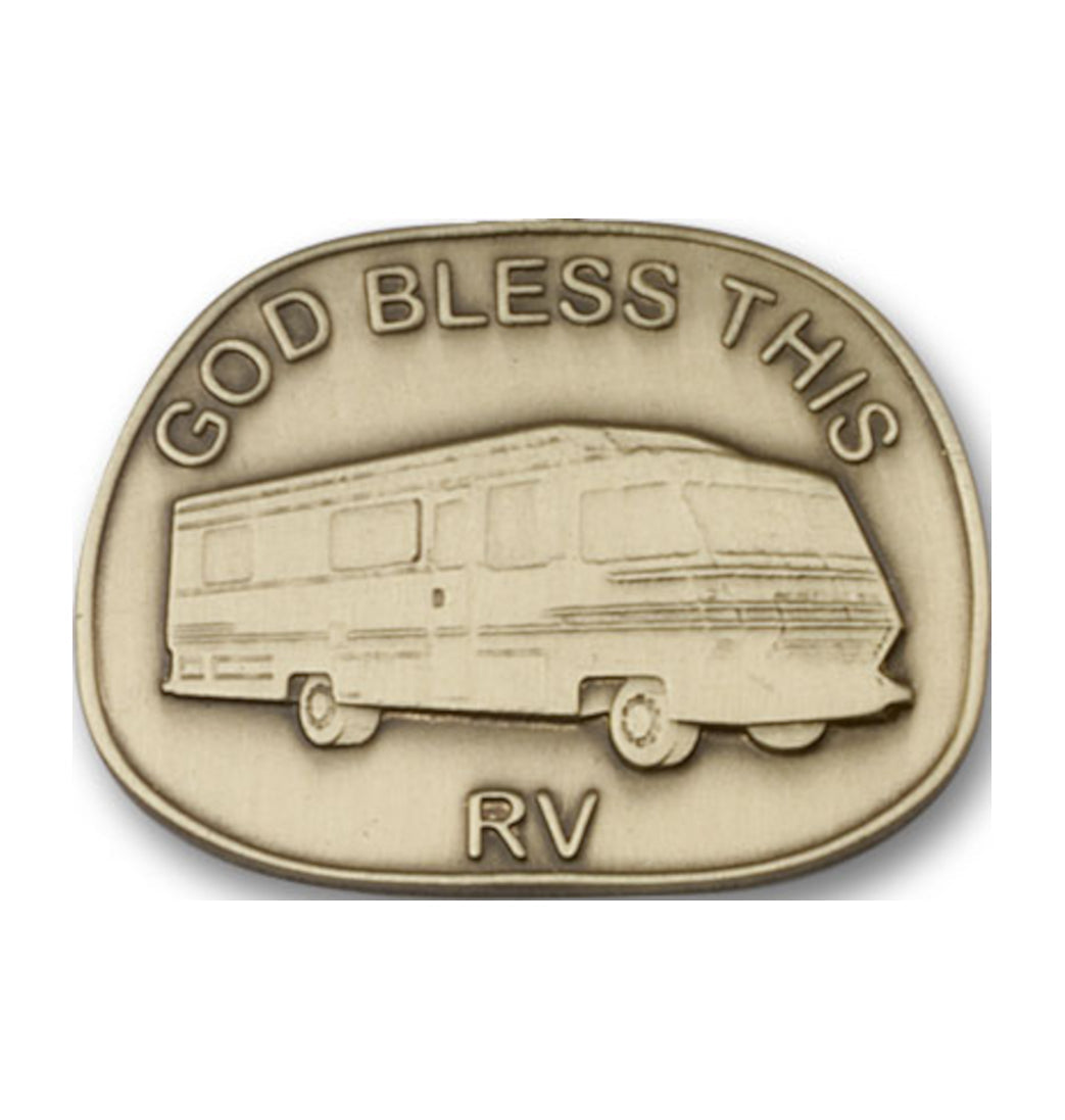 bliss god bless this rv gold auto visor clip