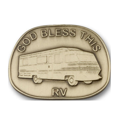 God Bless This Rv Gold Auto Visor Clip, Bliss Manufacturing