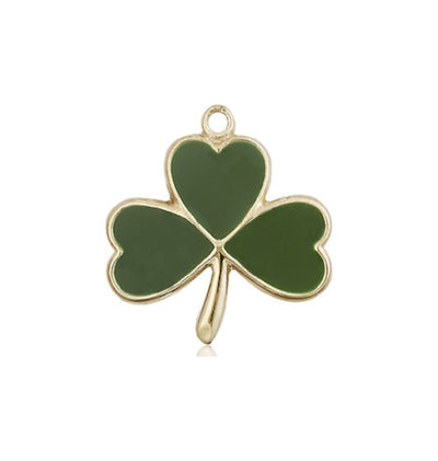 14kt Gold Shamrock Pendant, Bliss Manufacturing