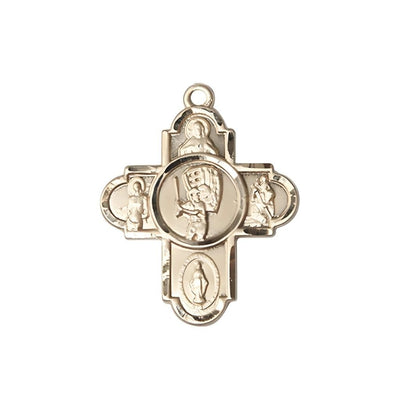 5-Way Baseball Cross 14kt Gold Medal, Bliss Manufacturing