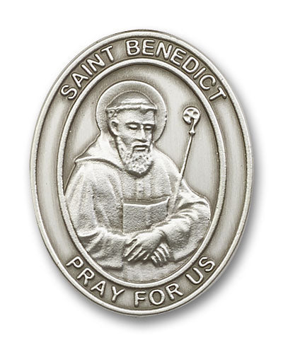 bliss oval st benedict pewter auto visor clip