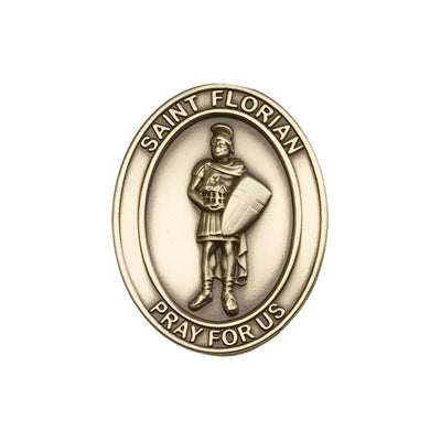 St. Florian Auto Visor Clip in Gold Tone, Made in USA, Bliss Manufacturing