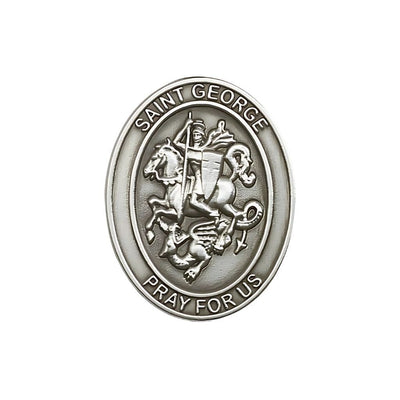 St. George Auto Visor Clip in Pewter, Made in USA, Bliss Manufacturing
