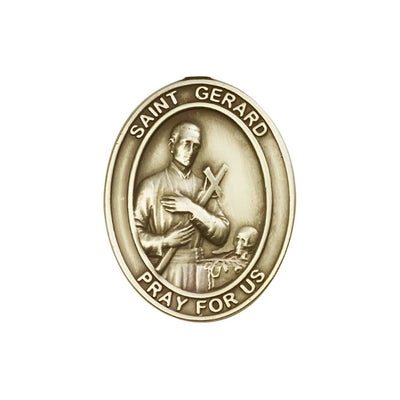 St. Gerard Majella Auto Visor Clip in Gold Tone, Made in USA, Bliss Manufacturing