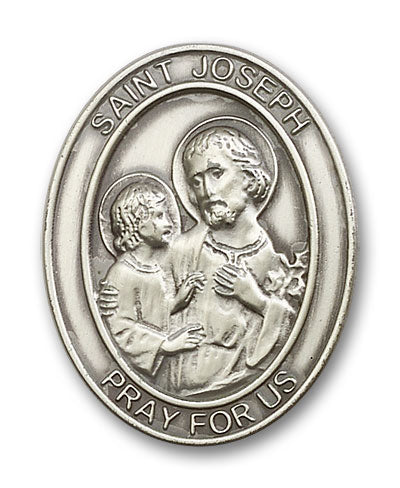 bliss oval st joseph pewter auto visor clip