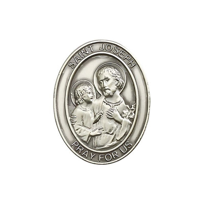 oval st joseph pewter auto visor clip, Bliss Manufacturing