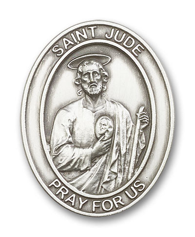 bliss oval st jude thaddeus pewter auto visor clip