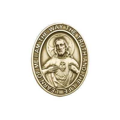 oval jesus scapular gold auto visor clip, Bliss Manufacturing