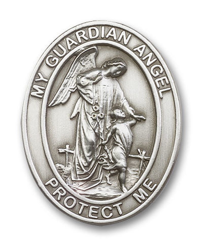 bliss oval guardian angel pewter auto visor clip